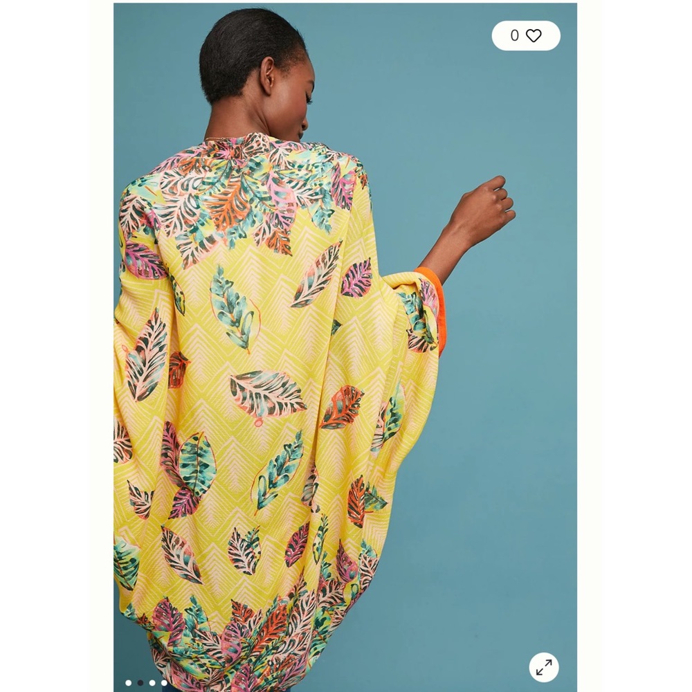 Anthropologie Sigal Falling Leaves Cocoon Kimono - Picture 3 of 11